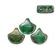 Ginko Leaf Bead Perlen 7.5x7.5mm Emerald Rembrandt